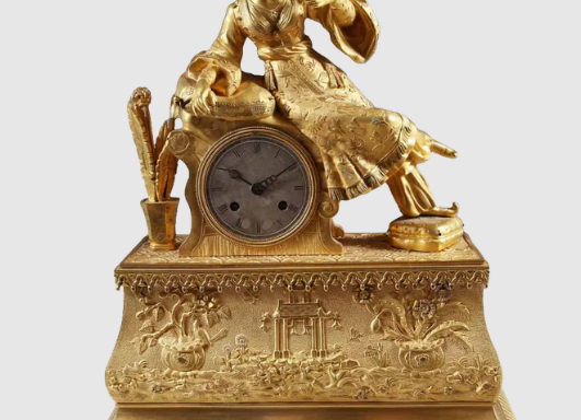 A GILT BRONZE OTTOMAN MANTLE CLOCK